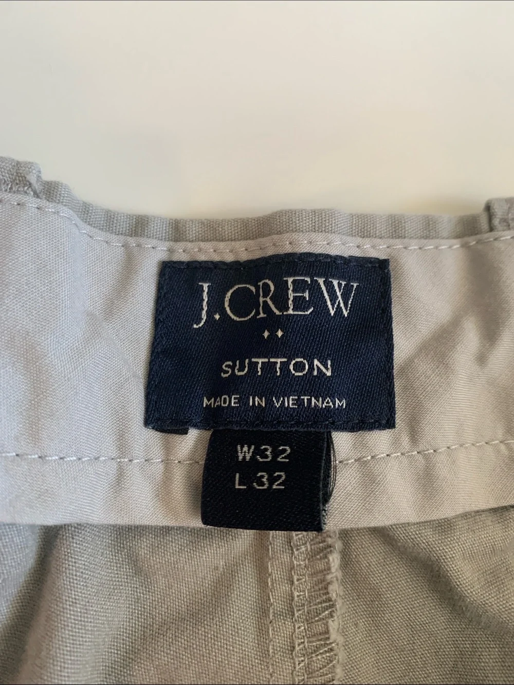 J. Crew Men's Light warm gray Cotton Chinos